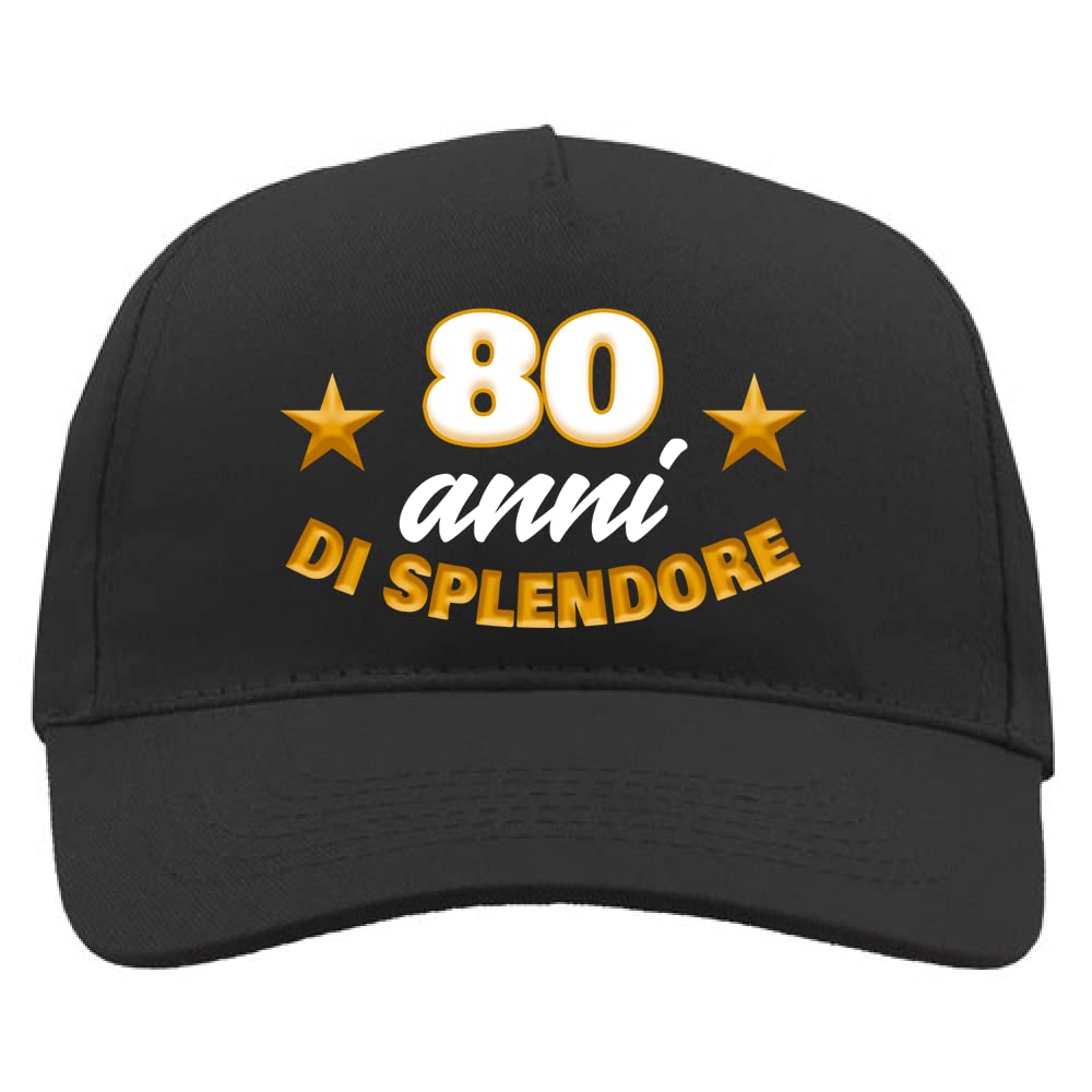 Cappellino Divertente Per 80 Anni - Regalo Compleanno Uomo Nonno Pensionato - Dito Medio 80 Anni - 100% Cotone