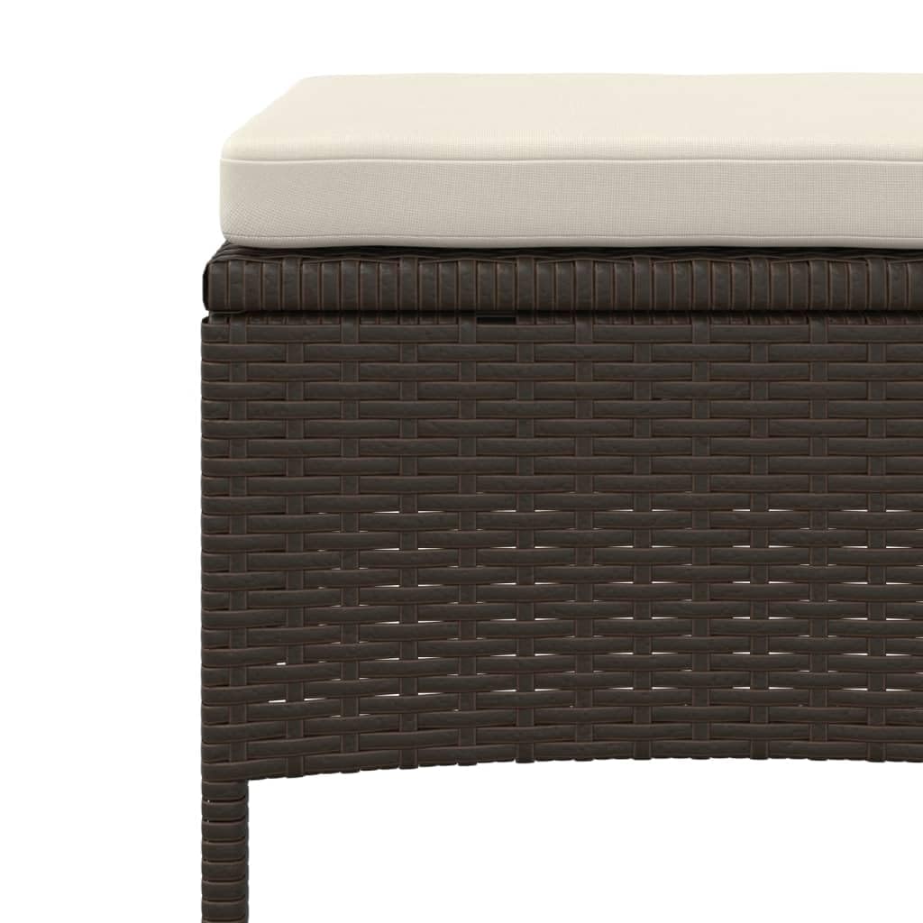 Gecheer Divano Giardino 2Posti con Tavolo e Sgabelli Marrone Polyrattan,Divani,da Giardino,per Esterno,Divanetto da Esterno,Divanetti da Esterno,Divano da Esterno Divano Giardino,P317625