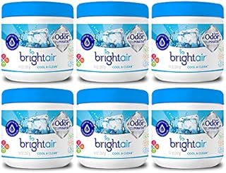 Bright Air Solid Air Freshener and Odor Eliminator, Cool and Clean Scent, 14 Oz Each, 6 Pack