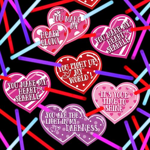Cartes de Saint-Valentin et bâtons phosphorescents Knitgrip pour cadeaux de fête
