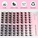 Fyonas Lash Clusters Manga Eyelash Clusters Spiky Cluster Eyelash Extensions 80Pcs C Curl Individual Lashes Volume Anime Lash Clusters with Thin Band Cosplay Lashes DIY at Home (Cutey)