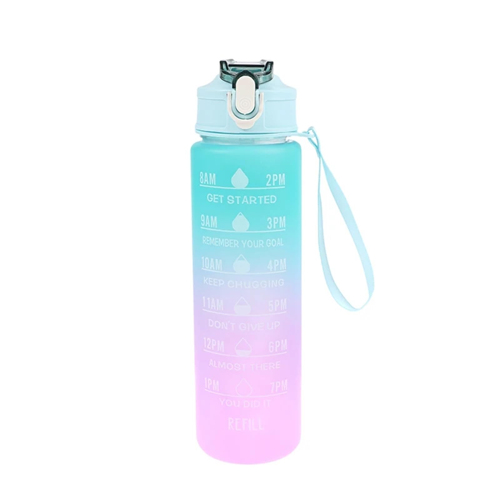 QuxetlRyz Sports Water Bottle 900ML Sport Water Bottle Leakproof Bottles Portable for Gym Fitness(GN)