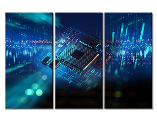 TUMOVO Wall Decor CPU Concept Wall Art Abstract Futuristic PCB