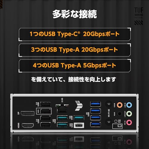 Image of ASUS TUF Gaming B850M-PLUS WiFi AMD AM5 B850 mATX Motherboard, 14+2+1 80A DrMOS Stages, DDR5, PCIe 5.0, 3X M.2, Wi-Fi 6E, 2.5Gb LAN, DP, HDMI, USB 10Gbps & 20Gbps Type-C, BIOS Flashback, Aura Sync