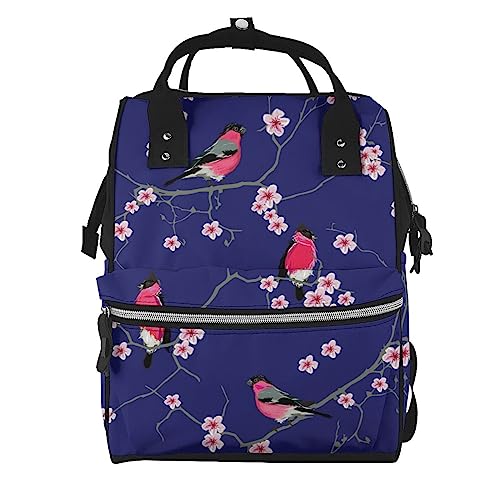 Sac à dos à langer motif oiseaux multicolore taille unique pour parents