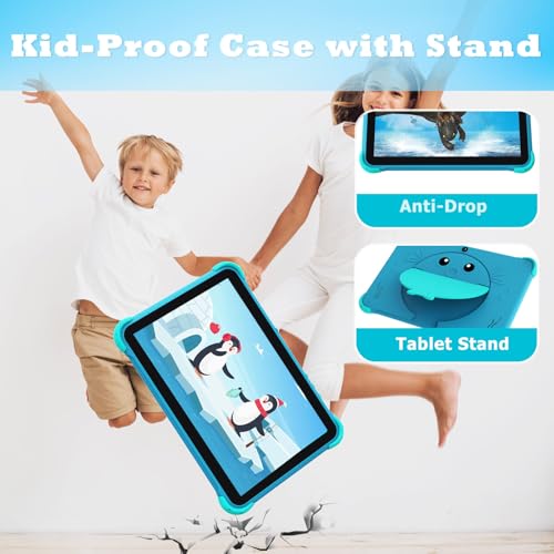 Image of Kids Tablet 10 inch Tablet for kids, Android Toddler tablets with case, Kids Tablets with Parental Controls, Wifi, Dual Camera, Tabletas Support Netflix YouTube for Toddlers Girls Boys (Blue1)