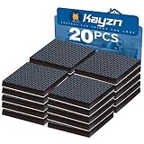 Kayzn Non Slip Furniture Pads, 20 pcs 2" Square Premium Rubber Grippers Self Adhesive Thick Chair Le
