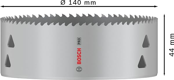Bosch 1x Scie trépan PRO Multi Material (pour Bois résineux, Cloison sèche, Ø 140 mm, Professional Accessoire Perceuses) - 3