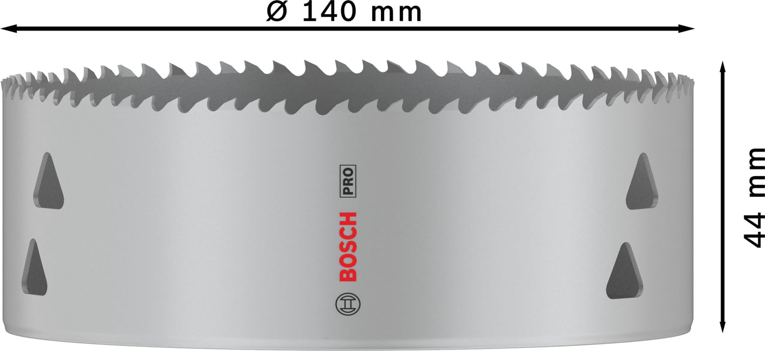 Bosch 1x PRO Multi Material Delik Açma Testeresi (Yumuşak Ahşap, Alçıpan, Ø 140 mm, Professional Aksesuar Döner Matkap/Vidalamalar, Darbeli Matkap/Vidalama)