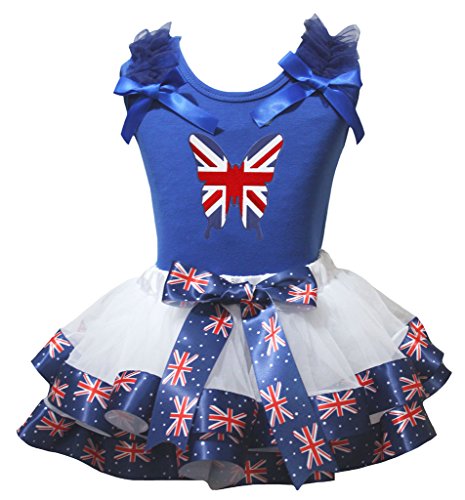 Falda de pétalos con diseño de mariposa azul Nb-8y ideal para fiestas de cumpleaños
