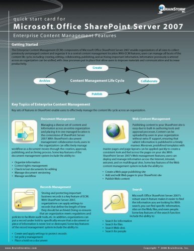 Microsoft Office 2007 SharePoint Server Enterprise Content Management ...