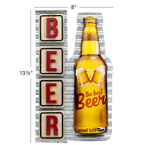 Excello Global Products Vintage Metal Beer Signs Tin Retro Wall Wood Iron Plaque For Cafe Club Art Signs Poster Home Man Cave Decor Vintage Bar Decoration 8"X13.5" Inches #TOP2