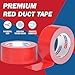 STIKPACK 2 Rolls Red Duct Tape, Heavy Duty Strong Industrial Colored Duct Tape 9mil x 2inch x 25yds Flexible, No Residue, Waterproof and Tear by Hand, Multi-Use for Indoor & Outdoor Repairs