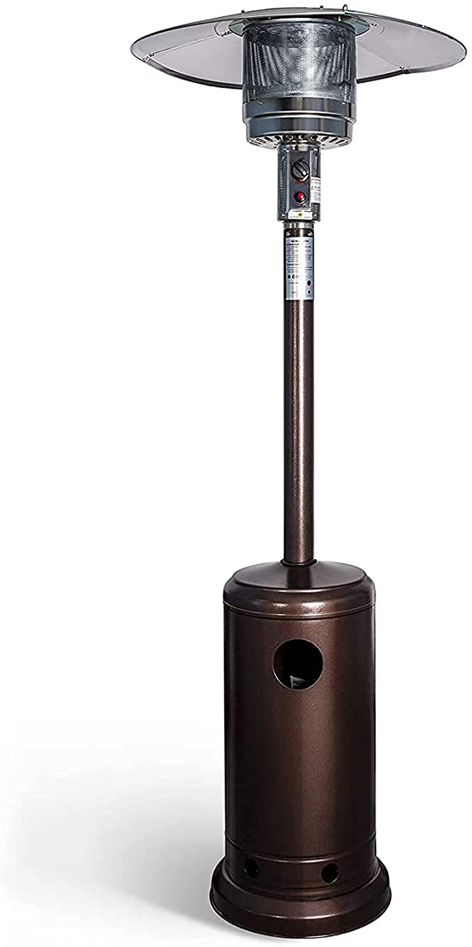 Riscaldatore da Terrazza Stufa a infrarossi Riscaldatore a propano Riscaldatore da esterno con ruote e protezione antifiamma e protezione dall'ipossia e protezione dallo scarico Uso commerciale come N