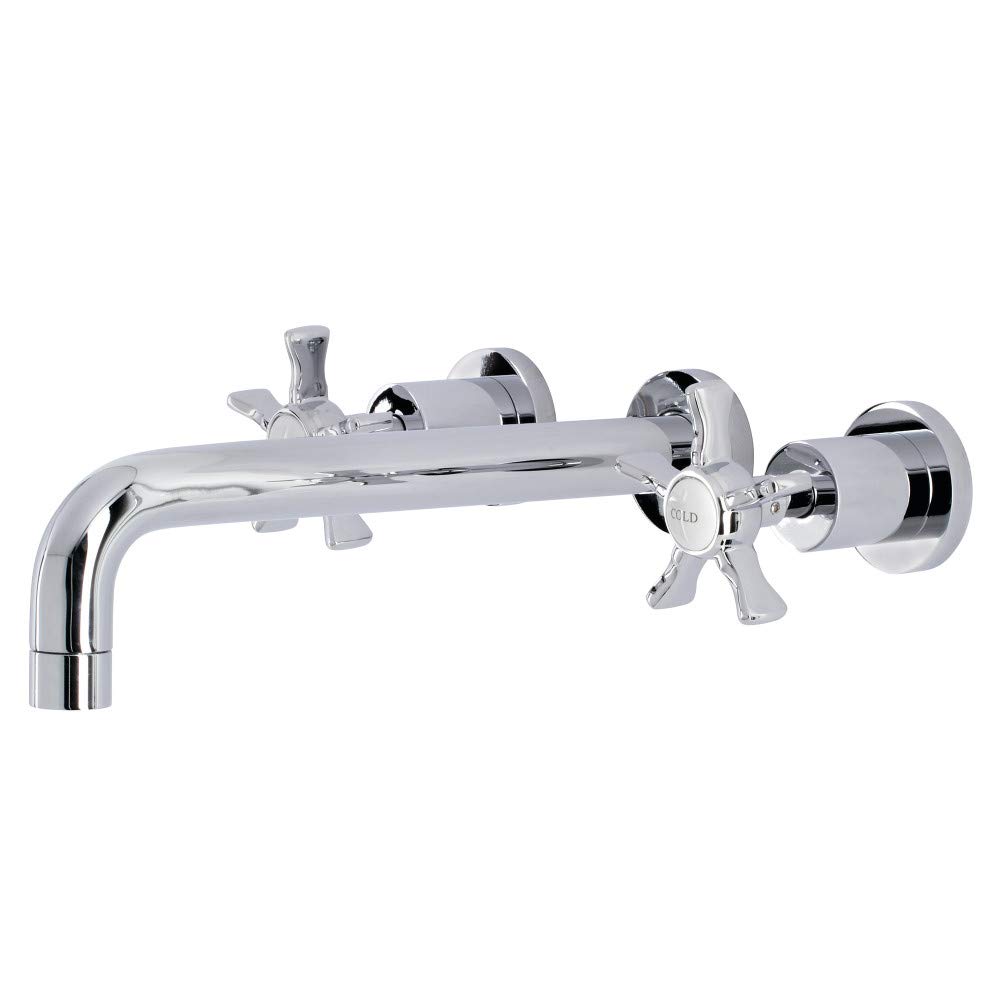 Robinet baignoire mural chrome poli double commande Kingston Brass Hamilton KS8021NX
