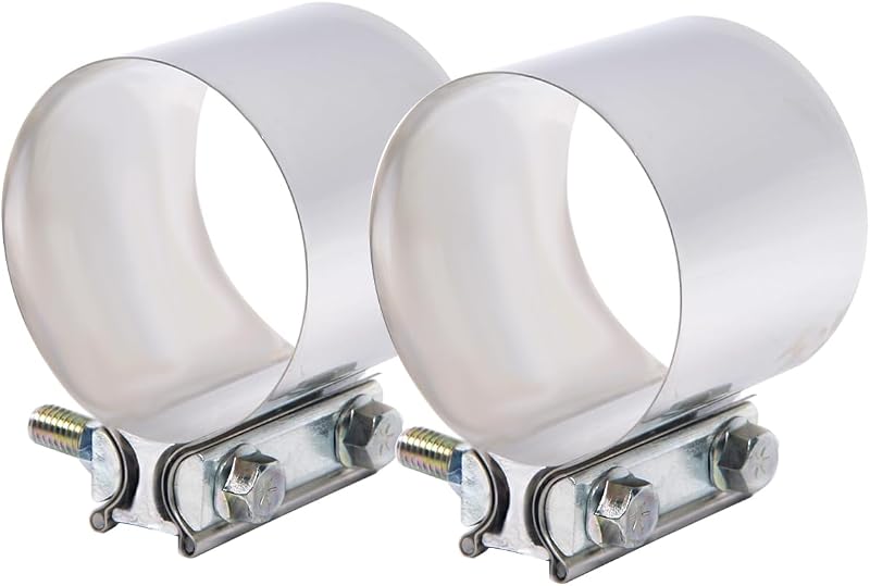 Abraçadeira de escape eLifecenter em aço inoxidável T304 para tubos de 4 polegadas – 1 unidade