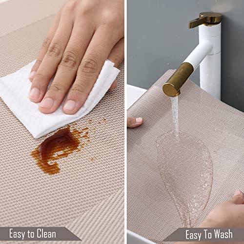 Image of HOKIPO PVC Placemats with Runner for Dining Table 4 Seater (AR3289)