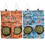 2Pcs Rabbit Hay Feeder Bag 11.8 x 9 Inch Oxford,2 Hole...