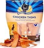 KONA'S CHIPS Chicken Thins; Chicken Jerky Dog Treats Made in USA ONLY – 100% USDA Chicken, Breakable, Moist, All Natural, Healthy & Safe Treats for Your Dog (16 Oz)