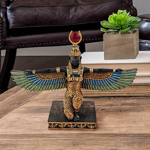 Design Toscano, piękna egipska statuetka dekoracyjna, żywica poliestrowa, pełna, 23 cm