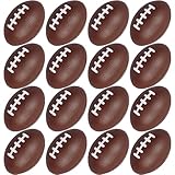 AnapoliZ Mini Foam Footballs 16 Pcs Pack | 3.25” Inch Party Favor Balls | Mini Football Stress Balls Bulk | Football Party Decorations | Big Game Party Decorating Footballs | Small Foam Footballs