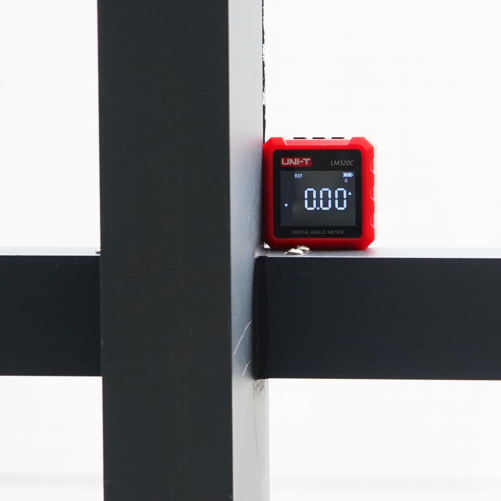 UNI-T LM320C - Buscador digital de ángeles, inclinómetro de 4 x 90°, 3 lados, magnético, electrónico, con retroiluminación LCD, retención de datos