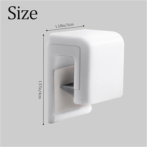 Miniatura 2 de MultiValue 4 soportes para pasta de dientes con clip de limpiador facial, ganchos adhesivos de pared para colgar limpiadores, toallas, llaveros,