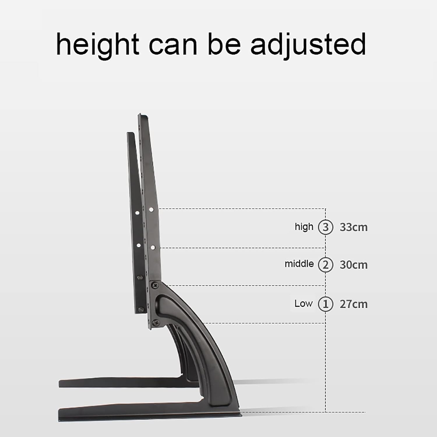 Soporte de TV de altura ajustable, base de TV de escritorio para televisores LCD LED de pantalla plana de 24 a 40 pulgadas, ideal para el hogar u oficina, fácil de instalar, diseño resistente