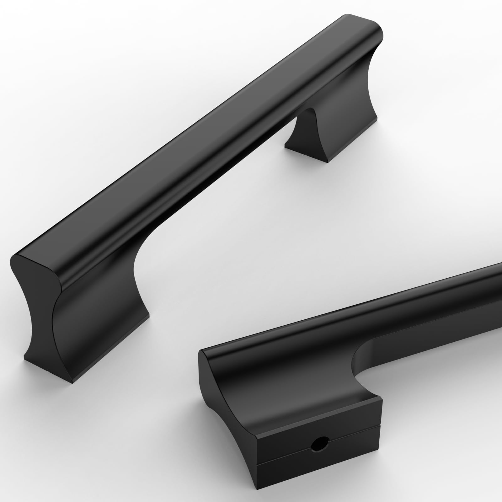 Asidrama 10 Pack 3.75 Inch(96mm) Matte Black Kitchen Cabinet Handles, Cabinet Pulls Kitchen Cabinet Hardware Cupboard Handles Drawer Handles Dresser Pulls