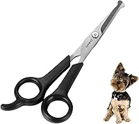 Chibuy Round Tip Pet Grooming Scissors - Safe Stainless Steel Dog Cat Eye Trimmers, 6.7" Professional Tool