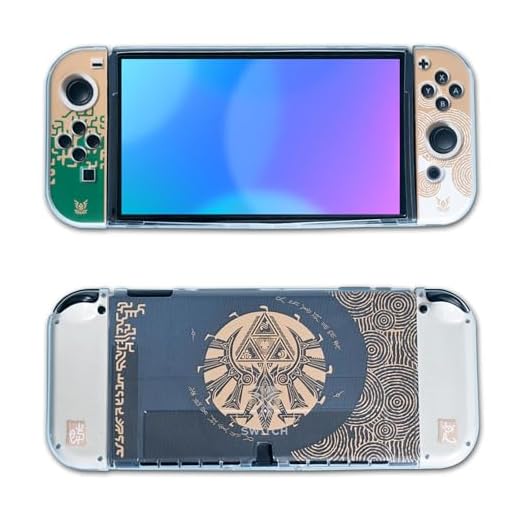 PERFECTSIGHT Cute Protective Case for Nintendo Switch OLED, Soft TPU Slim Protective Cover for Kids Boys, Hard Shell Dockable Case for NS Console and Joycon Controllers, Kingdom