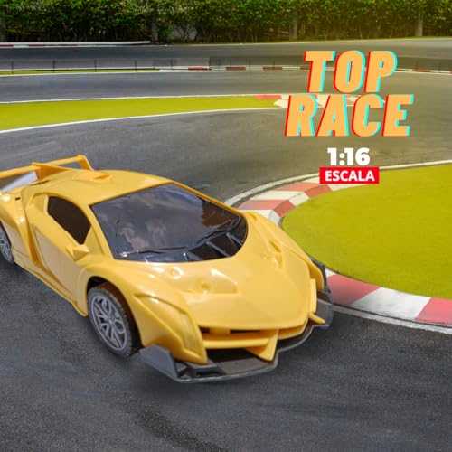 Carrinho de Controle Remoto Brinquedo Infantil Esportivo RC (Amarelo)