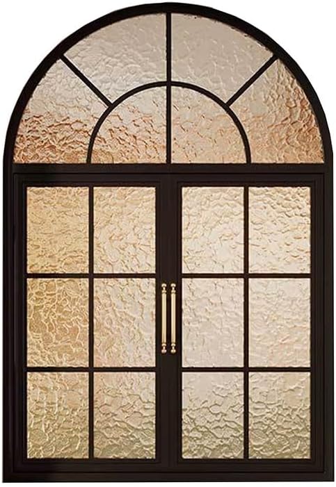 French Windows, Vintage Aluminum Alloy Frame Casement Windows, Tempered Glass Lighting Ventilation Windows for Loft Bedroom Bathroom(White,90x100cm)