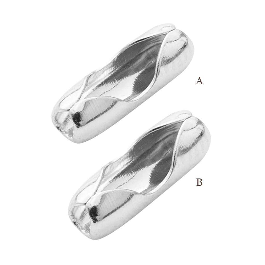 10 zestawów 50 sztuk kulkowych łańcuszków łączących zapięcie gładka średnica 4,5/5 mm ręcznie robione bransoletki akcesoria jubilerskie 5 mm, srebrne