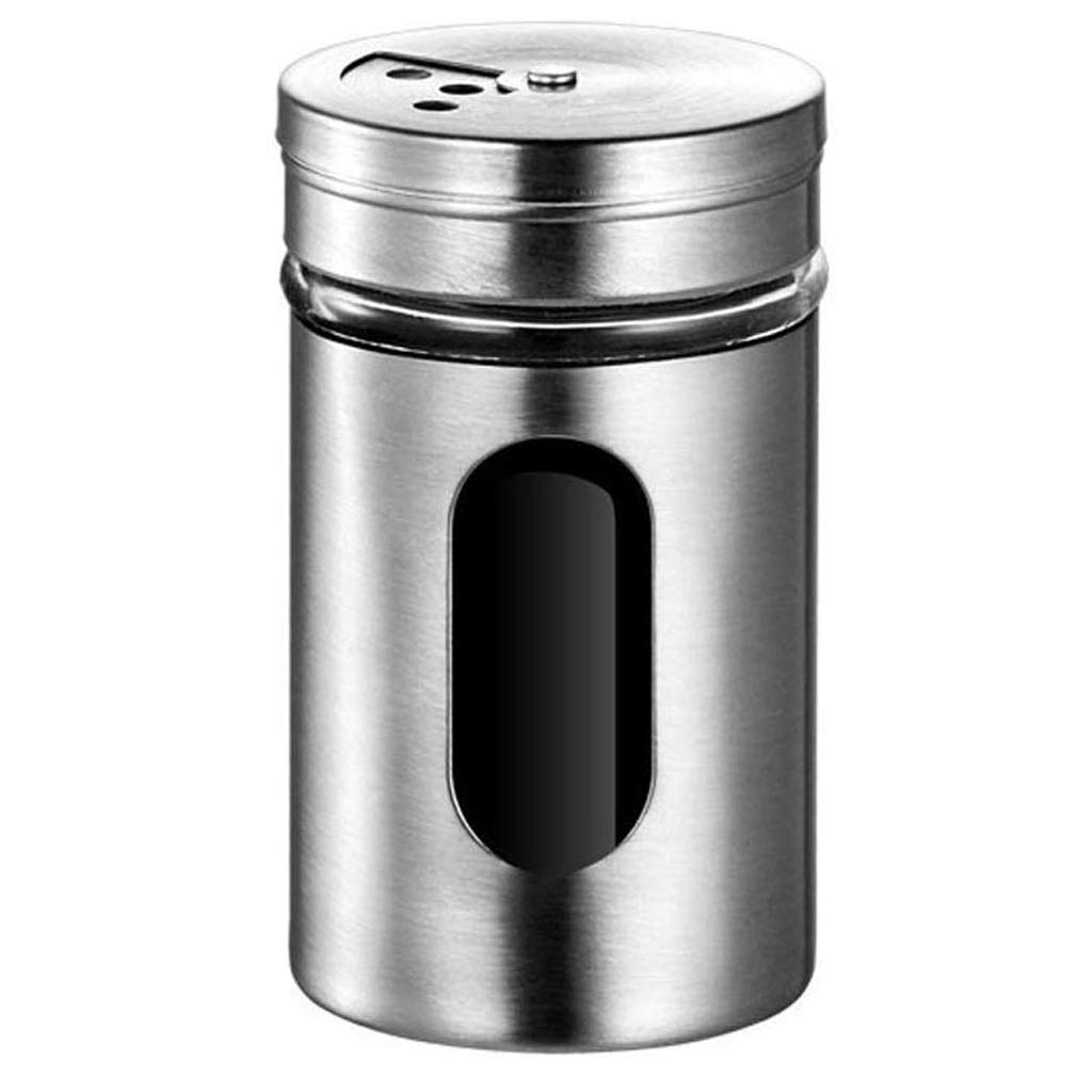Tarro de especias Botellas de condimentos - Dispensador Caja de condimentos Botella de vidrio sin plomo Botella de condimentos con mango antideslizante Líquido de vinagrera de vidrio de acero inoxidab