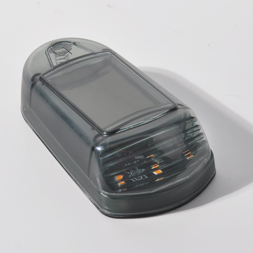 Iluminación LED solar de cabina, luz de techo con sensor de vibración y plantilla, LED inalámbrico (luz ámbar)