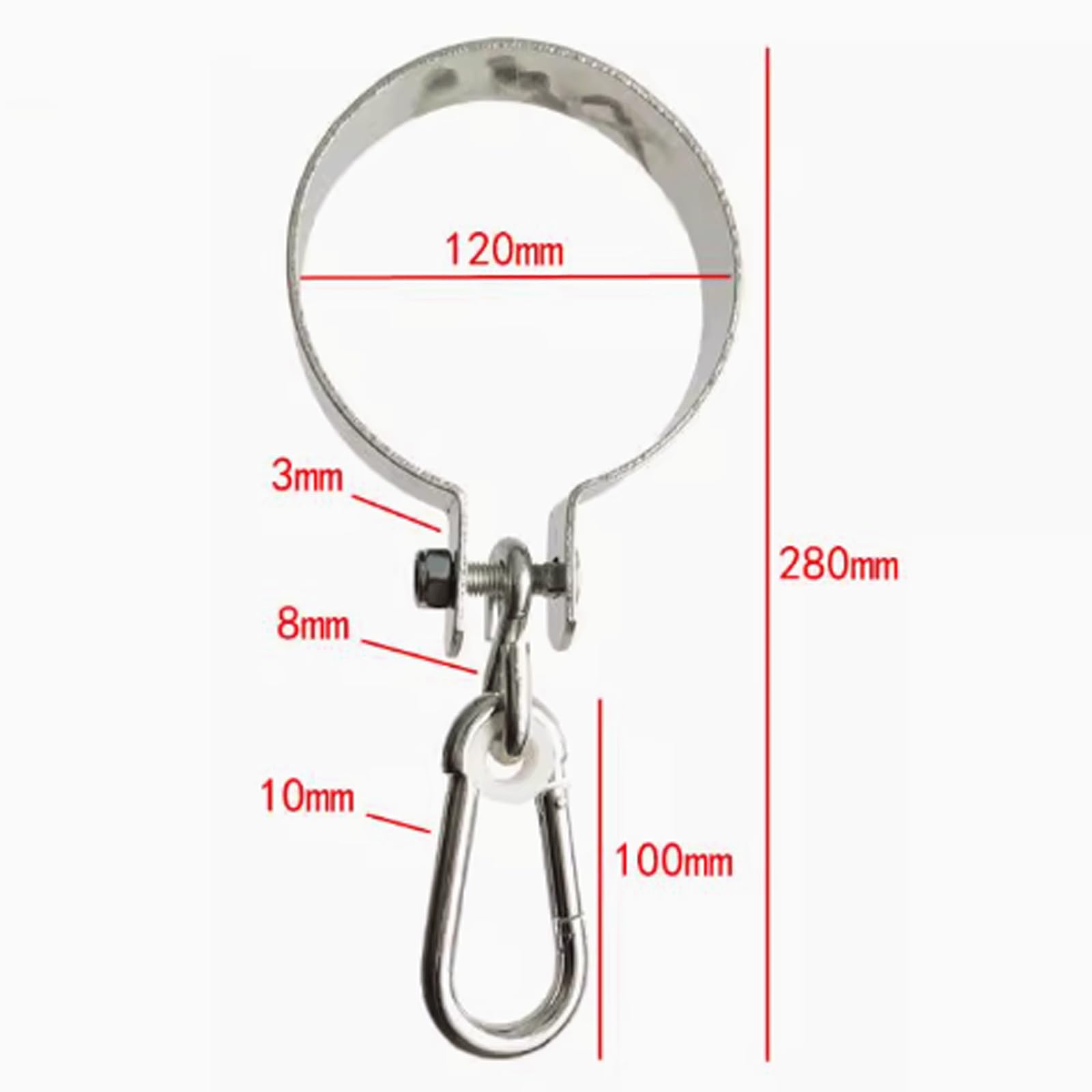OUFEIJIA Swing Hook Horizontal Bar Swing Buckle Accessories Load-Bearing Lifting Ring Round Tube Fastener Swing Round Pipe Hook