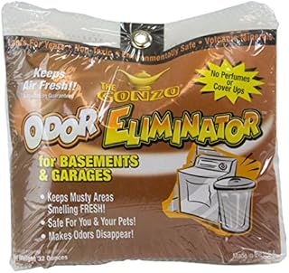 Gonzo Odor Eliminator – For Basement and Garage, All Natural, Non-Toxic, Safe for Pets and Children, Fragrance Free, Chemical Free, Reusable – 2 Pound (Pack of 2)