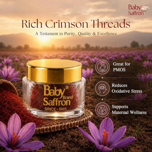 Image of Baby Brand Saffron Original Mongra Kesar /Keshar Premium Gift Box With Acrylic Jar | Handpicked, Grade 1 ISO 3632 Tested | Authentic Colour & Aroma | For Festive, Corporate Gifting | 1gm, Pack Of 1