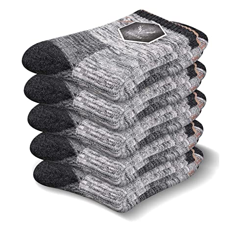 Feideer Men's Women's Hiking Walking Socks, Moisture Wicking Cotton Cushion Quarter Crew Socks (Tj-2-5Ms20305-L) #TOP6