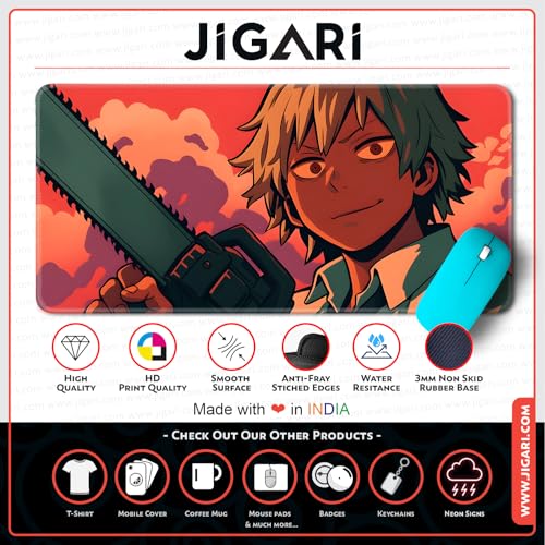 Image of Anime Theme Printed XL Extended Stich Edge Mousead | Smooth Surface Gaming Mousepad with Anti-Slip Rubber Base | 3mm Thick - 11 x 23 Inch ((P98))