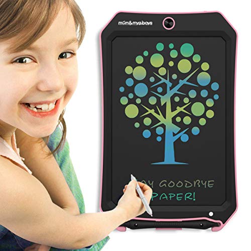 mom&myaboys Colorful LCD Writing Tablet for Kids Toys for 3-12 Years Old Girls,8.5 in Drawing Tablet Writing Board with Lock Erase Button,Gifts for School or Office(Pink-Cc) - Thumbnail 6