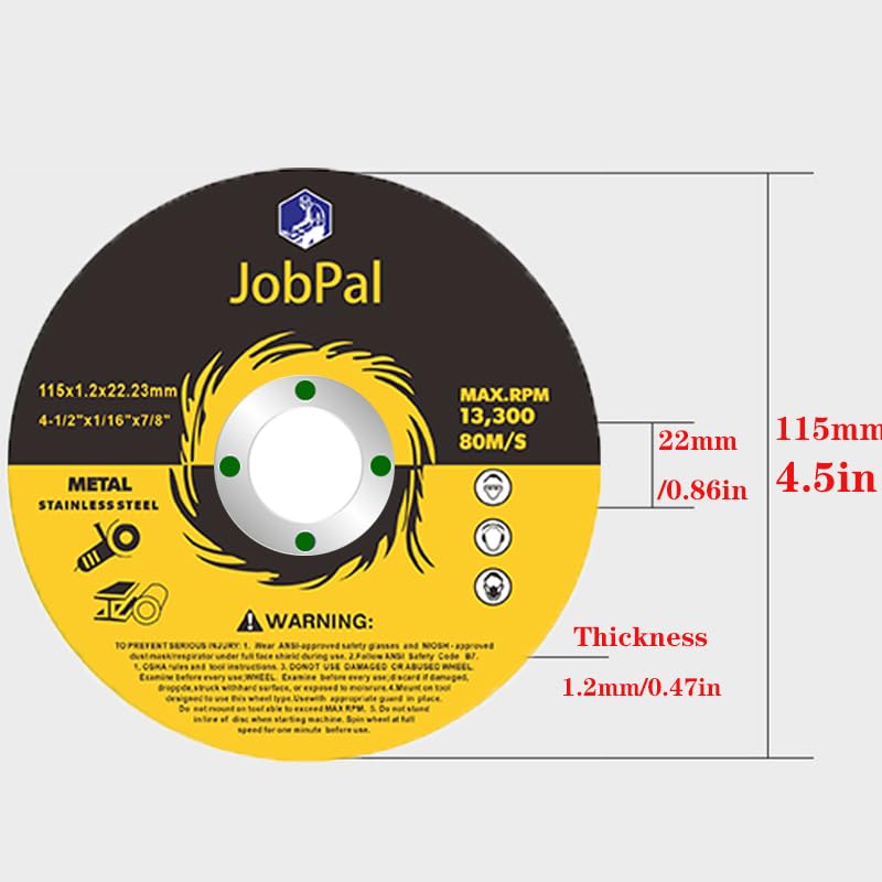 4 1/2" inch Metal Stainless Steel Cutting disc, 4.5" Angle Grinder Ultra-Thin Cutting Wheel, with Strong Cutting Effect Cutting disc one More nut (4.5in one More nut, 100)
