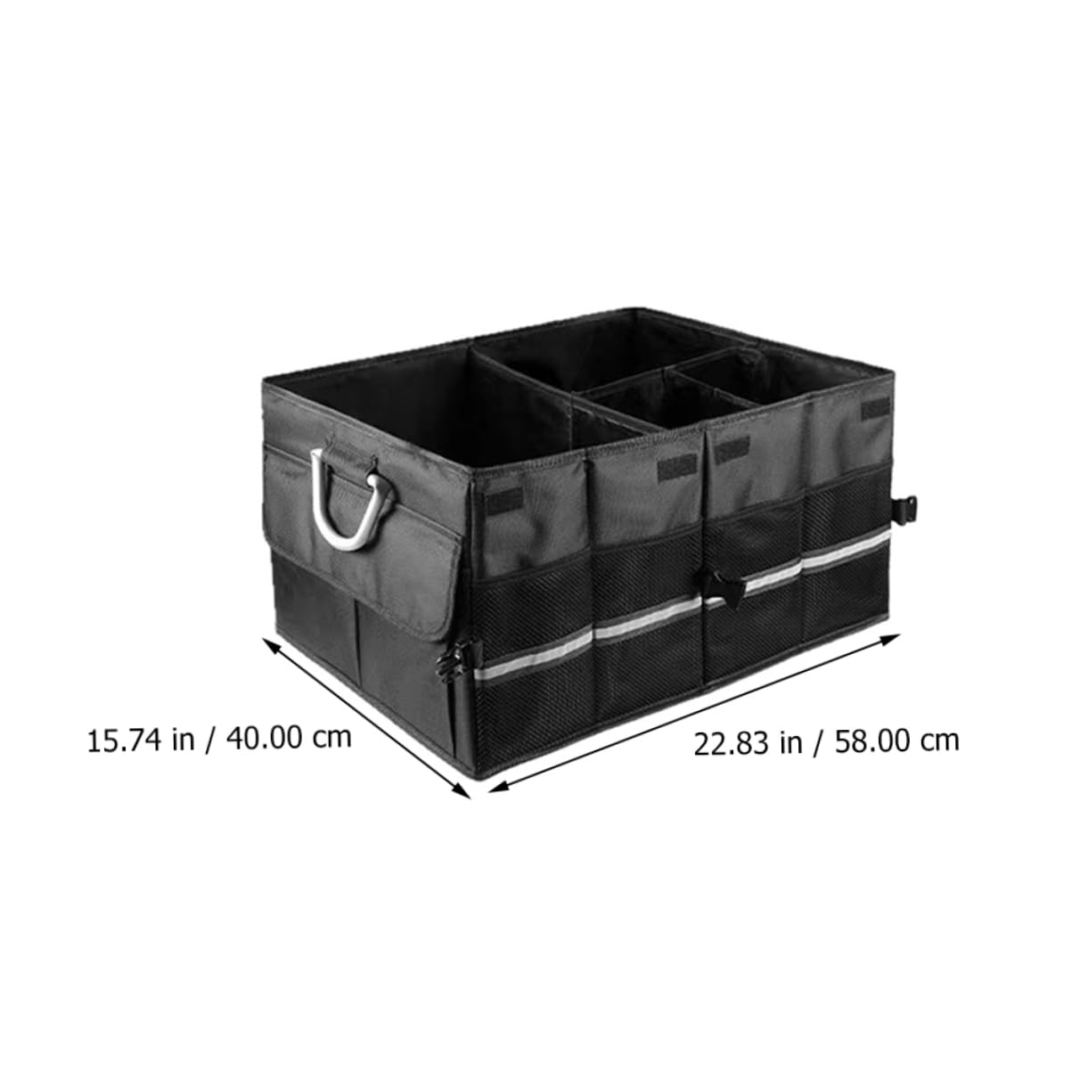 Mikinona Auto Kofferraum Aufbewahrungsbox, Klappbar, Oxford Cloth, Schwarz