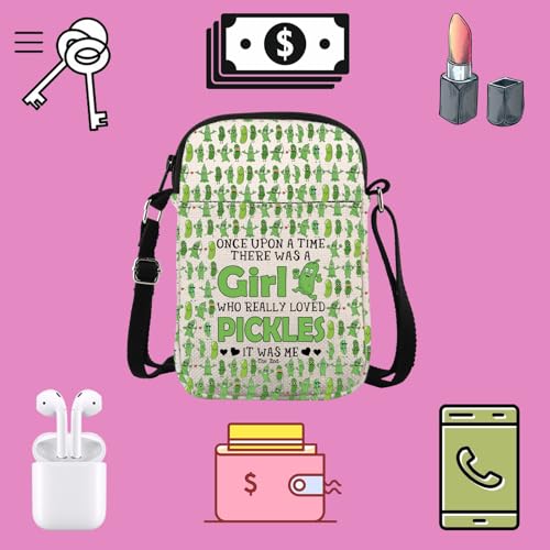 TSOTMO Pickle Lover Gift Who Really Loved Pickles Crossbody Bag Pickle Enthusiast Gift Vegetarian Gift for Women3