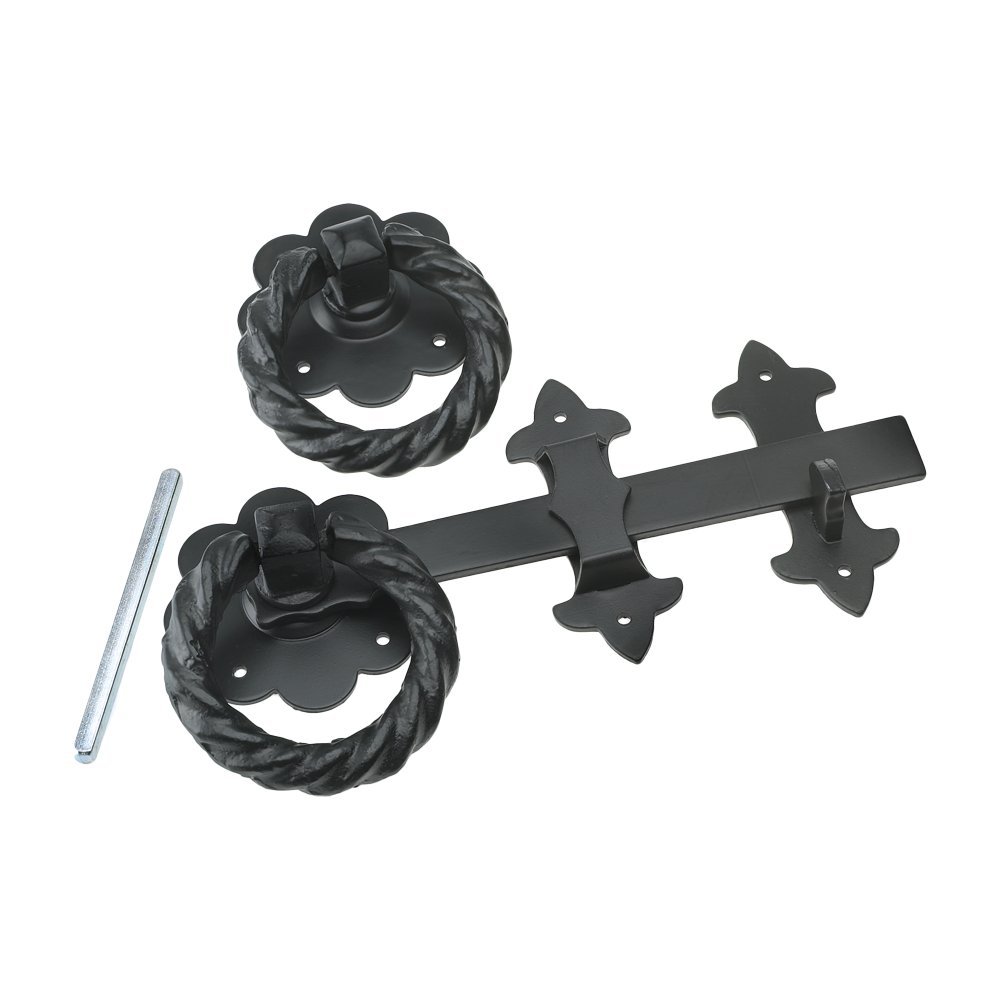 Eliza Tinsley Heavy Ring Gate Latch 255mm Black (Box of 2)
