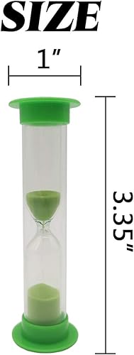 Miniatura 4 de TIHOOD Temporizador de arena surtido de 24 piezas de temporizador de arena de plástico de 30 segundos, 1 minuto, 2 minutos, 3 minutos, 5 minutos, 10