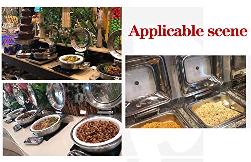 DBMGB Chafing Dish Elektrisch, Speisenwärmer Edelstahl, 6L Wärmebehälter für Essen Buffetwärmer mit Sichtbarem… – Bild 3