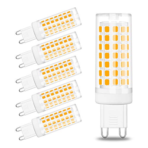 Super Big Clearance! G9 Led Bulb,6W(60W Halogen Bulb Replacement),Hansang Chandelier Light Bulbs,88 LEDs,Warm White 3000K,Non-dimmable,G9 Bi Pin Base,360° Transparent Plastic,550LM,Pack of 6