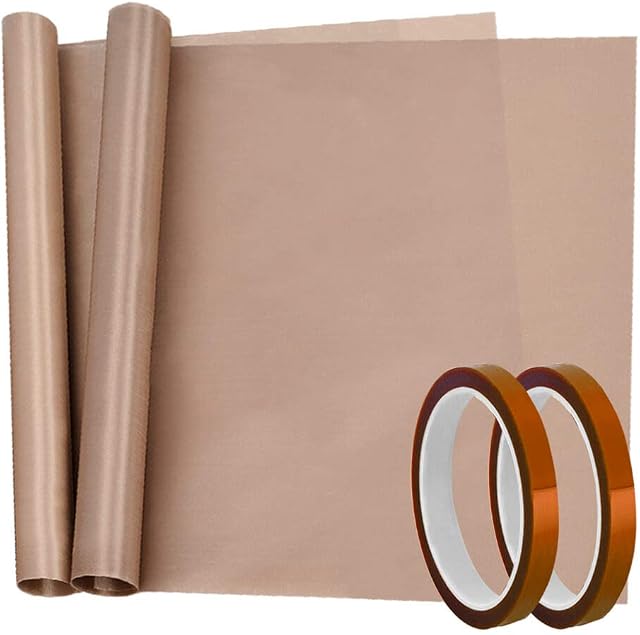 selizo Heat Tape High Temp Tape and Teflon Sheet for Vinyl Heat Press, Sublimation Heat Resistant